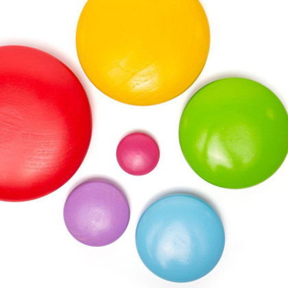 Baby Balanční hra usazování barevných oblázků Bigjigs
