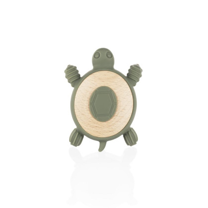 Silikonové dřevěné kousátko Turtle Zopa