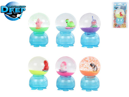 Sněžítko strečové 9 cm se surfujícím mořským zvířátkem Destination Deep