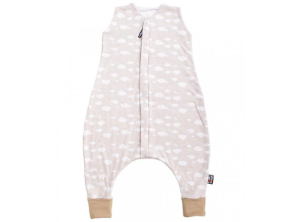 Letní spací pytel s nohavicemi bambus béžový s obláčky Vel.  110 cm Kaarsgaren