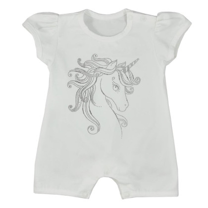 Kojenecký letní overal Koala Unicorn Summer bílý Vel. 80