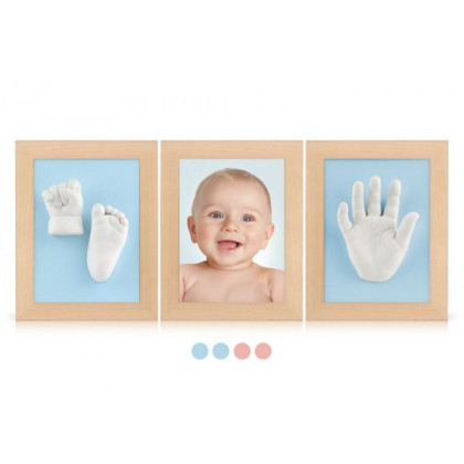 3D Memories odlévací sada baby pro 3D odlitek ručiček a nožiček - tři olšové rámečky