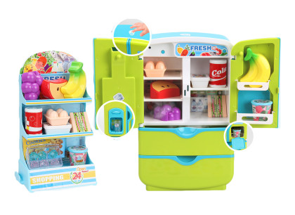 Lednička s regálem s potravinami s efekty 28 cm