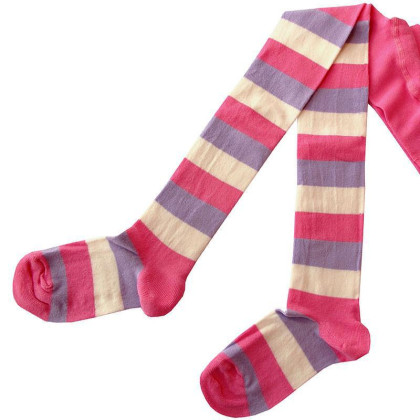 Dětské punčocháče Design Socks vel. 3 (2-3 roky) růžové proužkované