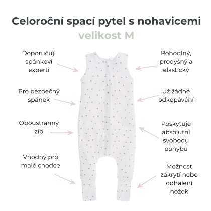 Celoroční spací pytel s nohavicemi Sleepee Meadow