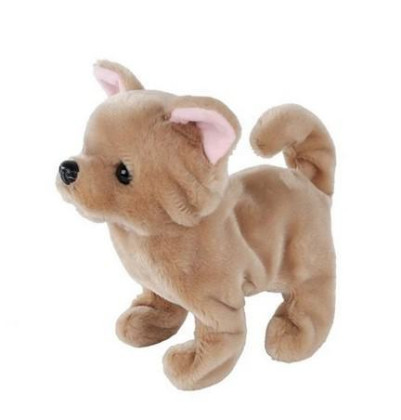 Pes plyšový 21 cm hnědý na baterie štěkající a vrtící ocasem Take Me Home