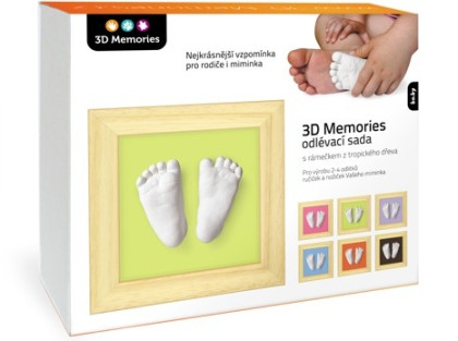 3D Memories odlévací sada baby pro 3D odlitek ručiček a nožiček - mělký rámeček