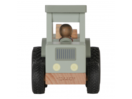 Traktor s přívěsem dřevěný Farma Little Dutch
