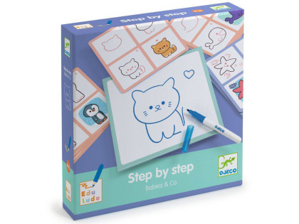 Kreslení Step by step Mláďátka Djeco