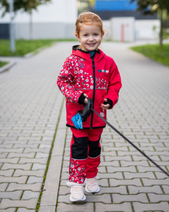 Softshellová bunda dětská Berušky červená Wamu