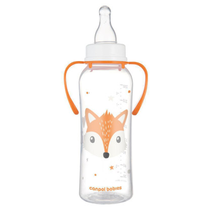 Láhev úzkohrdlá s úchyty Cute Animals 250 ml Canpol babies