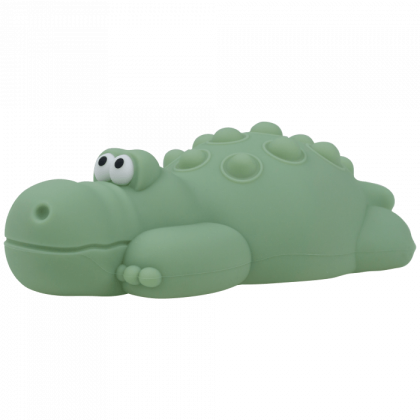 LED silikonová noční lampička Pop It Rgb se zvukem - krokodýl Mary's 