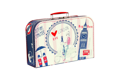 Dětský kufřík Londýn 35 cm červeno-modrý