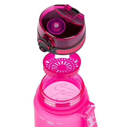 Tritanová láhev na pití Logo - růžová 500 ml Baagl