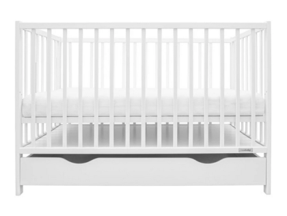 Dětská postýlka se šuplíkem New Baby BASIC bílá