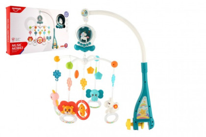 Kolotoč nad postýlku plast na baterie se zvukem,světlem