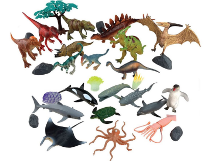 Zvířátka - dinosauři + mořská 30 ks, mobilní aplikace pro zobrazení zvířátek