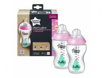 Kojenecká láhev C2N 2ks 340 ml 3m+