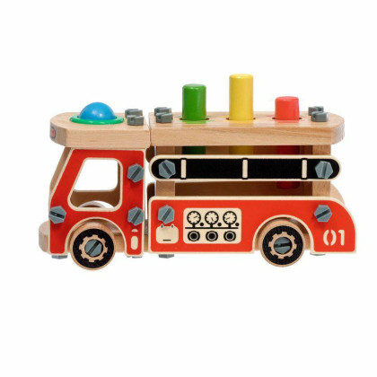 Konstrukční set se zatloukačkou - hasiči Lucy & Leo