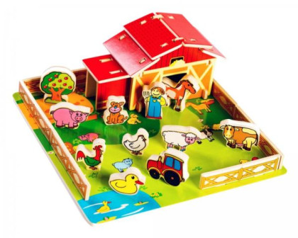 Dřevěný domeček farma se zvířátky NEZOBRA