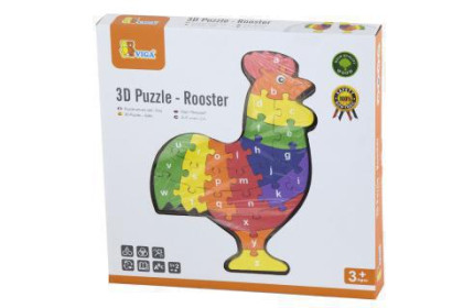 3D Puzzle Viga - Kohout s písmenky
