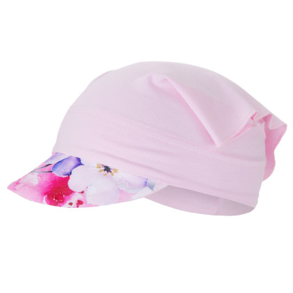 Šátek tenký kšilt Outlast® UV 50+ růžové baby/kytky Little Angel