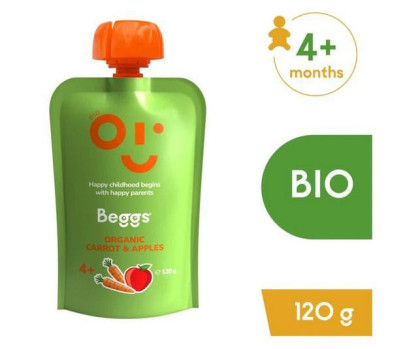 Beggs BIO Mrkev a jablka (120 g)