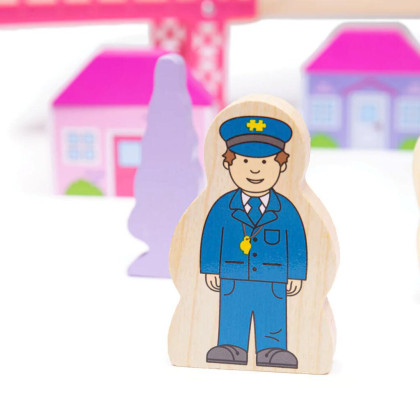 Dřevěná velká vláčkodráha princezny Bigjigs Rail