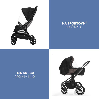 Pláštěnka na kočárek univerzální exclusive Black Zopa