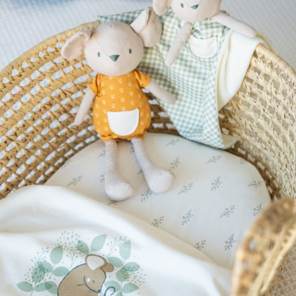 3-dílná bavlněná sada do kolébky 80x50 cm bonjourbébé