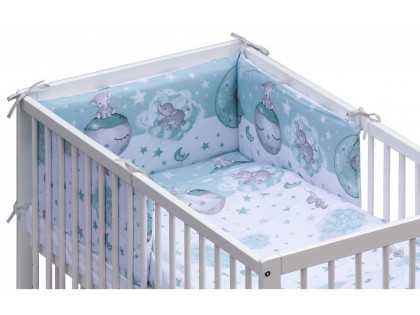 Postýlka 120 x 60 cm s kompletní výbavou Scarlett Lucy - Tyrkysová