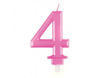 Svíčka metalická růžová