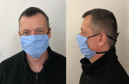 Látková respirační rouška s kapsou BÍLÁ