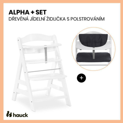 Dřevěná židle 2v1 Alpha+ Hauck