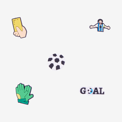 Amulety - ozdoby na boty Amuletz Fotbal je můj sport mix Coqui