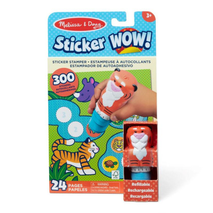 Sticker WOW! Obrázková knížka s razítkovačem - Tygr