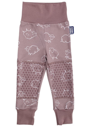 Kalhoty s protiskluzem bavlna ovečka hnědá