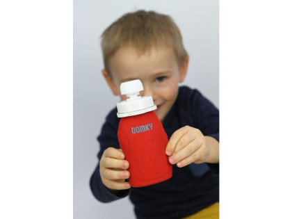 Plnitelná silikonová kapsička Domky 180 ml