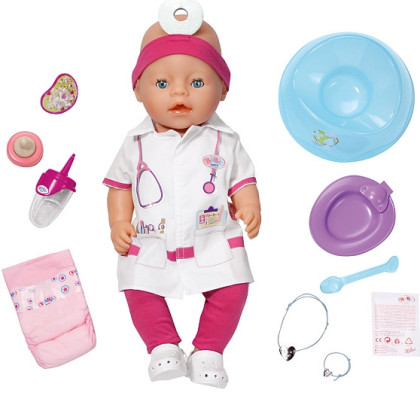Zapf Creation Interaktivní BABY born Doktorka 43cm NEZOBRA