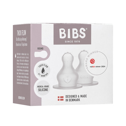 Silikonové dudlíky na kojeneckou láhev Bibs
