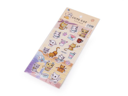 Samolepky plastické Kočky