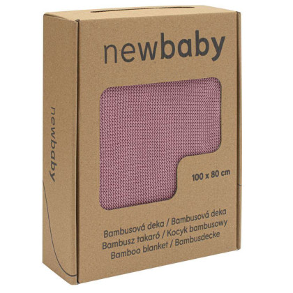 Bambusová pletená deka New Baby 100 x 80 cm Pink