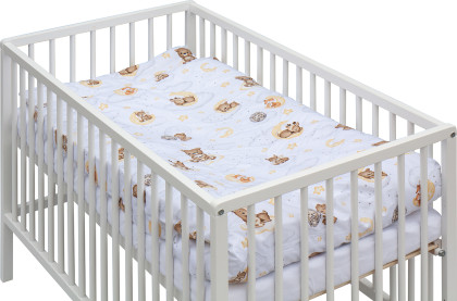 Dětská postýlka s kompletní výbavou bílá Lila 120 x 60 cm Scarlett 