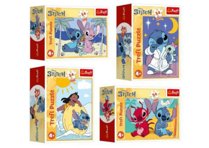 Minipuzzle Stitchova dobrodružství 54 dílků