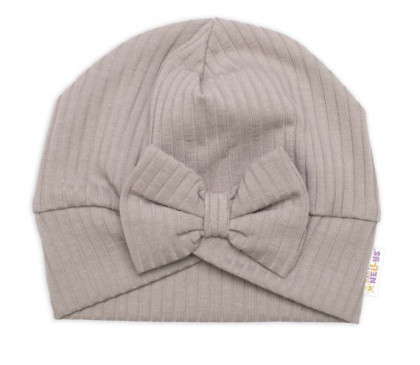 Žebrovaná rostoucí souprava 3D Baby Girl Taupe