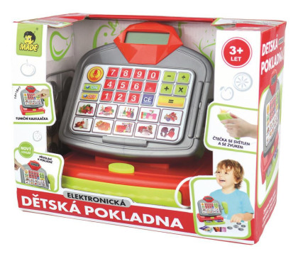 Pokladna na baterie, český design, 20cm