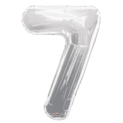 Nafukovací číslice stříbrná 86 cm