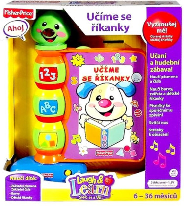 Mluvící knížka - Učíme se říkanky Fisher Price, 6m +