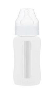 Kojenecká lahev skleněná 240 ml široká silikonový obal