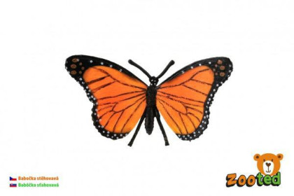 Motýl Monarcha stěhovavý (babočka) zooted plast 11 cm